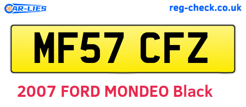 MF57CFZ are the vehicle registration plates.