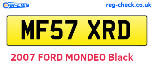 MF57XRD are the vehicle registration plates.