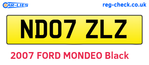 ND07ZLZ are the vehicle registration plates.
