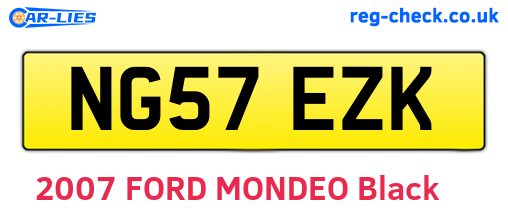 NG57EZK are the vehicle registration plates.
