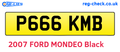 P666KMB are the vehicle registration plates.