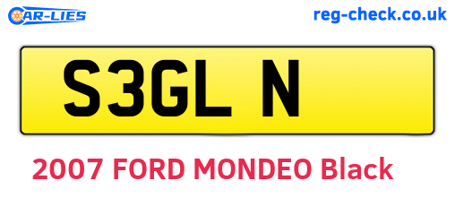 S3GLN are the vehicle registration plates.