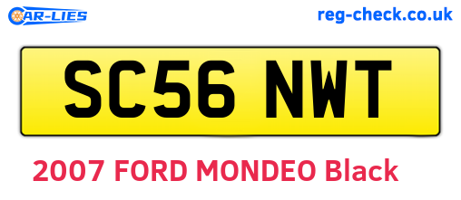 SC56NWT are the vehicle registration plates.