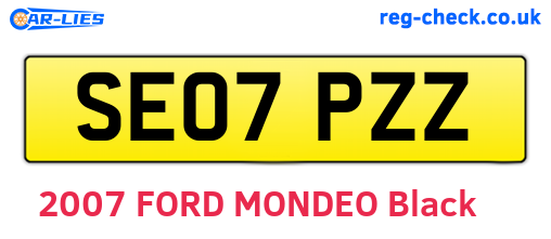 SE07PZZ are the vehicle registration plates.