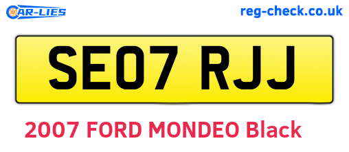 SE07RJJ are the vehicle registration plates.