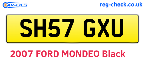 SH57GXU are the vehicle registration plates.