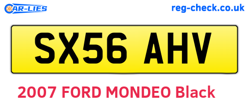 SX56AHV are the vehicle registration plates.