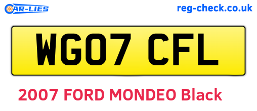 WG07CFL are the vehicle registration plates.
