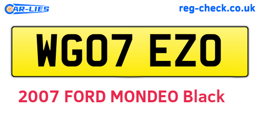 WG07EZO are the vehicle registration plates.
