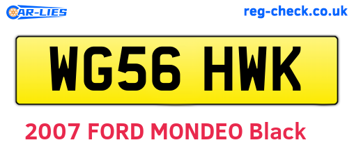 WG56HWK are the vehicle registration plates.