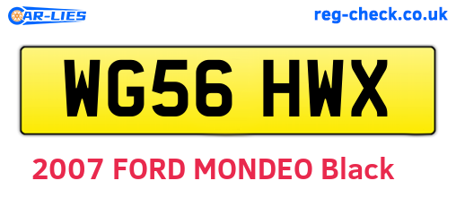 WG56HWX are the vehicle registration plates.