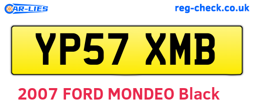 YP57XMB are the vehicle registration plates.