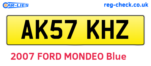 AK57KHZ are the vehicle registration plates.