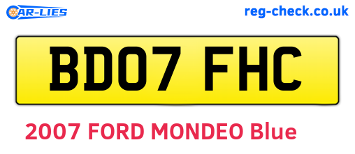 BD07FHC are the vehicle registration plates.