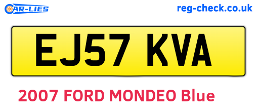 EJ57KVA are the vehicle registration plates.