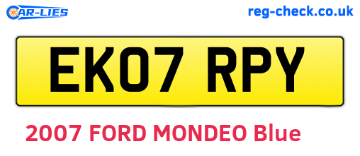 EK07RPY are the vehicle registration plates.