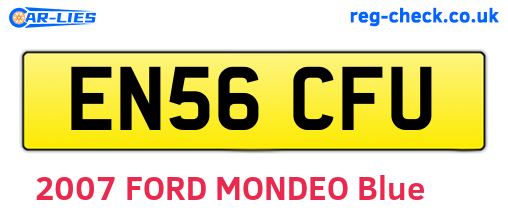 EN56CFU are the vehicle registration plates.