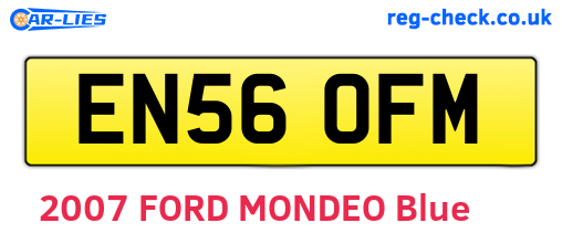 EN56OFM are the vehicle registration plates.