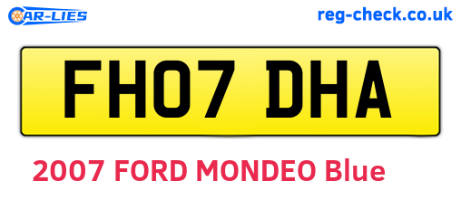 FH07DHA are the vehicle registration plates.