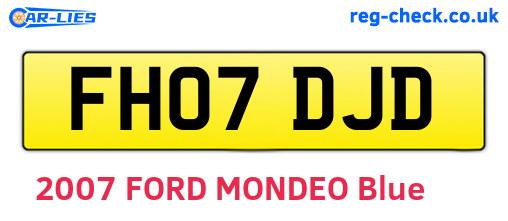 FH07DJD are the vehicle registration plates.