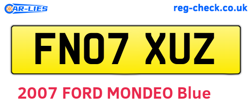 FN07XUZ are the vehicle registration plates.