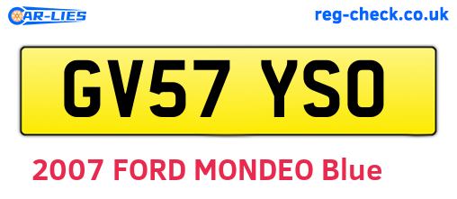GV57YSO are the vehicle registration plates.