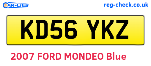 KD56YKZ are the vehicle registration plates.
