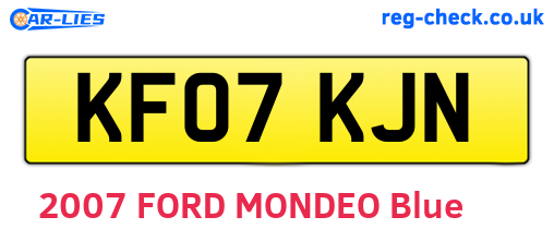 KF07KJN are the vehicle registration plates.