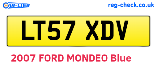 LT57XDV are the vehicle registration plates.