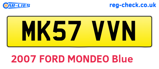MK57VVN are the vehicle registration plates.