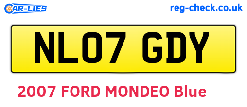 NL07GDY are the vehicle registration plates.