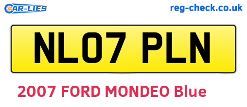 NL07PLN are the vehicle registration plates.