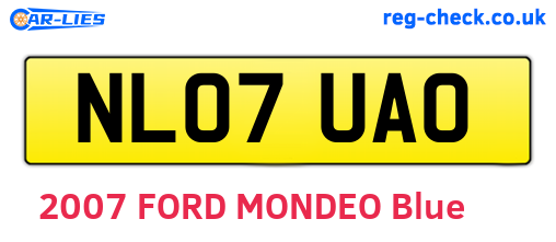 NL07UAO are the vehicle registration plates.