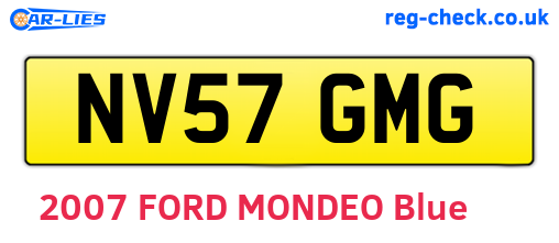 NV57GMG are the vehicle registration plates.
