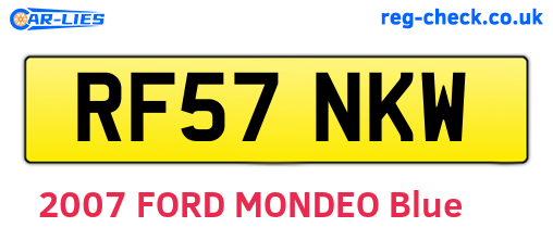 RF57NKW are the vehicle registration plates.