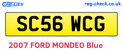 SC56WCG are the vehicle registration plates.