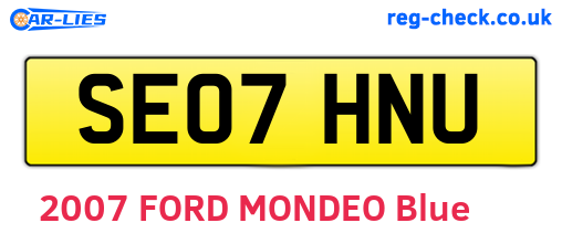 SE07HNU are the vehicle registration plates.