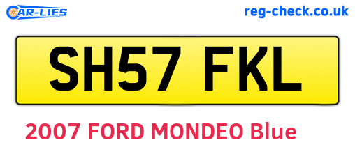SH57FKL are the vehicle registration plates.