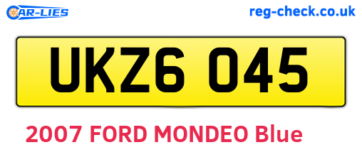 UKZ6045 are the vehicle registration plates.