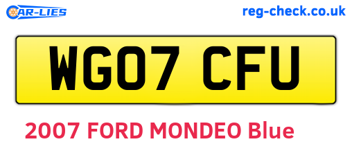 WG07CFU are the vehicle registration plates.