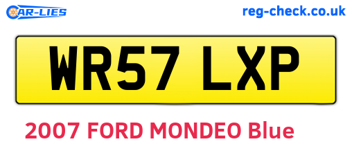 WR57LXP are the vehicle registration plates.