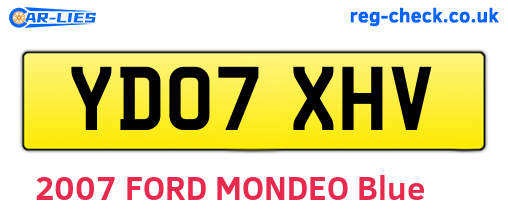 YD07XHV are the vehicle registration plates.