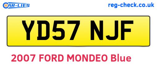 YD57NJF are the vehicle registration plates.