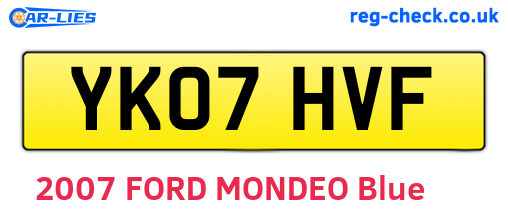 YK07HVF are the vehicle registration plates.