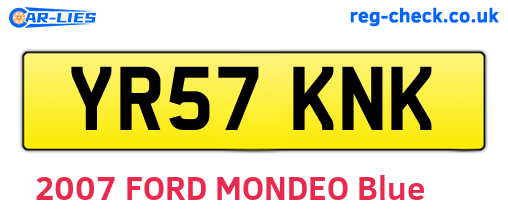 YR57KNK are the vehicle registration plates.