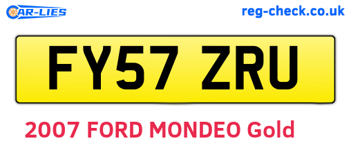 FY57ZRU are the vehicle registration plates.