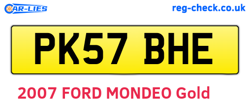 PK57BHE are the vehicle registration plates.