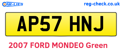 AP57HNJ are the vehicle registration plates.