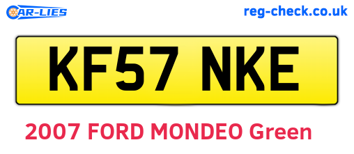 KF57NKE are the vehicle registration plates.