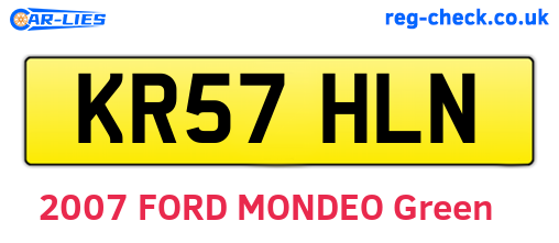 KR57HLN are the vehicle registration plates.